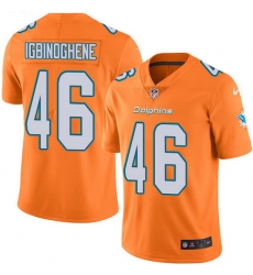 Nike Dolphins 46 Noah Igbinoghene Orange Men Stitched NFL Limited Rush Jersey Nike Dolphins 46 Noah Igbinoghene Orange Men Stitched NFL Limited Rush Jersey