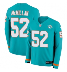 Nike Dolphins 52 Raekwon McMillan Aqua Green Team Color Men s Stitched NFL Limited Therma Long Sleeve Jersey Nike Dolphins 52 Raekwon McMillan Aqua Green Team Color Men s Stitched NFL Limited Therma Long Sleeve Jersey