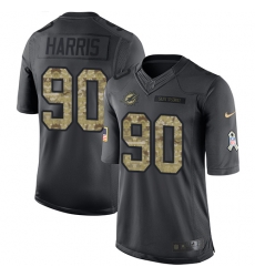 Nike Dolphins #90 Charles Harris Black Mens Stitched NFL Limited 2016 Salute to Service Jersey Nike Dolphins #90 Charles Harris Black Mens Stitched NFL Limited 2016 Salute to Service Jersey
