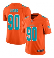 Nike Dolphins 90 Shaq Lawson Orange Men Stitched NFL Limited Inverted Legend Jersey Nike Dolphins 90 Shaq Lawson Orange Men Stitched NFL Limited Inverted Legend Jersey
