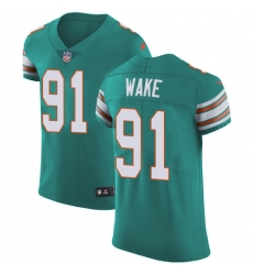 Nike Dolphins #91 Cameron Wake Aqua Green Alternate Mens Stitched NFL Vapor Untouchable Elite Jersey Nike Dolphins #91 Cameron Wake Aqua Green Alternate Mens Stitched NFL Vapor Untouchable Elite Jersey
