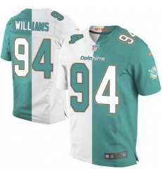 Nike Dolphins #94 Mario Williams Aqua Green White Mens Stitched NFL Elite Split Jersey Nike Dolphins #94 Mario Williams Aqua Green White Mens Stitched NFL Elite Split Jersey