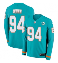 Nike Dolphins 94 Robert Quinn Aqua Green Team Color Men s Stitched NFL Limited Therma Long Sleeve Jersey Nike Dolphins 94 Robert Quinn Aqua Green Team Color Men s Stitched NFL Limited Therma Long Sleeve Jersey