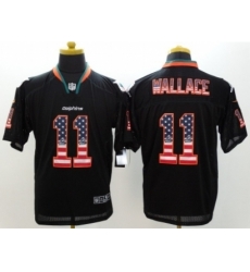 Nike Miami Dolphins 11 Mike Wallace Black Elite USA Flag Fashion NFL Jersey Nike Miami Dolphins 11 Mike Wallace Black Elite USA Flag Fashion NFL Jersey