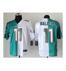 Nike Miami Dolphins 11 Mike Wallace white green Elite split NFL Jersey Nike Miami Dolphins 11 Mike Wallace white green Elite split NFL Jersey