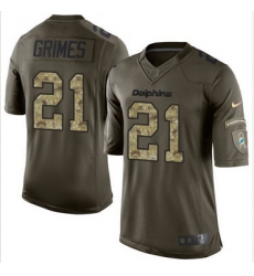 Nike Miami Dolphins #21 Brent Grimes Green Men 27s Stitched NFL Limited Salute to Service Jersey Nike Miami Dolphins #21 Brent Grimes Green Men 27s Stitched NFL Limited Salute to Service Jersey