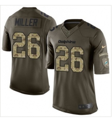 Nike Miami Dolphins #26 Lamar Miller Green Men 27s Stitched NFL Limited Salute to Service Jersey Nike Miami Dolphins #26 Lamar Miller Green Men 27s Stitched NFL Limited Salute to Service Jersey