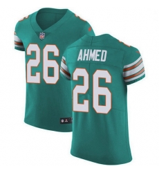 Nike Miami Dolphins 26 Salvon Ahmed Aqua Green Alternate Men Stitched NFL New Elite Jersey Nike Miami Dolphins 26 Salvon Ahmed Aqua Green Alternate Men Stitched NFL New Elite Jersey
