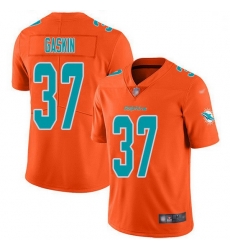 Nike Miami Dolphins 37 Myles Gaskin Orange Men Stitched NFL Limited Inverted Legend Jersey Nike Miami Dolphins 37 Myles Gaskin Orange Men Stitched NFL Limited Inverted Legend Jersey