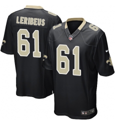 Game Nike Black Mens Josh LeRibeus Home Jersey NFL 61 New Orleans Saints Game Nike Black Mens Josh LeRibeus Home Jersey NFL 61 New Orleans Saints