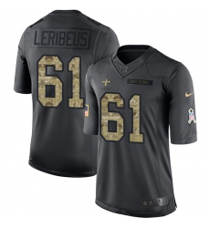 Limited Nike Black Mens Josh LeRibeus Jersey NFL 61 New Orleans Saints 2016 Salute to Service Limited Nike Black Mens Josh LeRibeus Jersey NFL 61 New Orleans Saints 2016 Salute to Service