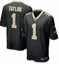 Men New Orleans Saints 1 Alontae Taylor Limited Black Vapor Untouchable Jersey Men New Orleans Saints 1 Alontae Taylor Limited Black Vapor Untouchable Jersey