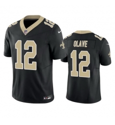 Men New Orleans Saints 12 Chris Olave Black 2023 F.U.S.E. Vapor Untouchable Limited Stitched Jersey Men New Orleans Saints 12 Chris Olave Black 2023 F.U.S.E. Vapor Untouchable Limited Stitched Jersey