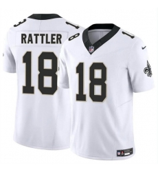 Men New Orleans Saints 18 Spencer Rattler White F U S E Vapor Limited Stitched Football Jersey Men New Orleans Saints 18 Spencer Rattler White F U S E Vapor Limited Stitched Football Jersey