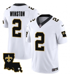 Men New Orleans Saints 2 Jameis Winston White 2023 F U S E 1987 Legacy Vapor Stitched Jersey Men New Orleans Saints 2 Jameis Winston White 2023 F U S E 1987 Legacy Vapor Stitched Jersey