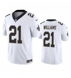 Men New Orleans Saints 21 Jamaal Williams White 2023 F U S E Vapor Untouchable Limited Stitched Jersey Men New Orleans Saints 21 Jamaal Williams White 2023 F U S E Vapor Untouchable Limited Stitched Jersey