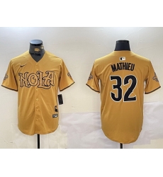 Men New Orleans Saints 32 Tyrann Mathieu yellow Cool Base Stitched Baseball Jersey Men New Orleans Saints 32 Tyrann Mathieu yellow Cool Base Stitched Baseball Jersey