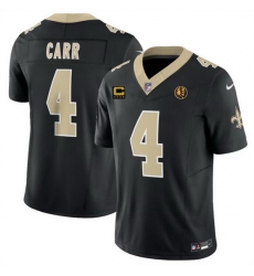 Men New Orleans Saints 4 Derek Carr Black 2023 F U S E With 4 Star C Patch And John Madden Patch Vapor Limited Stitched Football Jersey Men New Orleans Saints 4 Derek Carr Black 2023 F U S E With 4 Star C Patch And John Madden Patch Vapor Limited Stitched Football Jersey