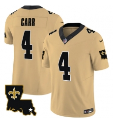 Men New Orleans Saints 4 Derek Carr Gold 2023 F U S E 1987 Legacy Vapor Stitched Jersey Men New Orleans Saints 4 Derek Carr Gold 2023 F U S E 1987 Legacy Vapor Stitched Jersey
