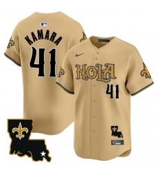 Men New Orleans Saints 41 Alvin Kamara Gold Cool Base Stitched Baseball Jersey Men New Orleans Saints 41 Alvin Kamara Gold Cool Base Stitched Baseball Jersey