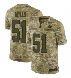 Men New Orleans Saints 51 Sam Mills 2018 Salute to Service Jersey Men New Orleans Saints 51 Sam Mills 2018 Salute to Service Jersey