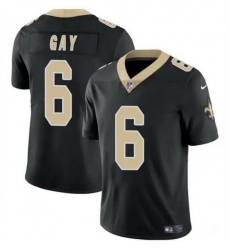 Men New Orleans Saints 6 Willie Gay Black Vapor Limited Stitched Football Jersey Men New Orleans Saints 6 Willie Gay Black Vapor Limited Stitched Football Jersey