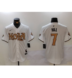 Men New Orleans Saints 7 Taysom Hill White Cool Base Stitched Baseball Jersey Men New Orleans Saints 7 Taysom Hill White Cool Base Stitched Baseball Jersey