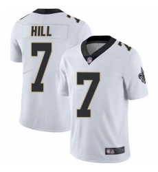 Men New Orleans Saints 7 Taysom Hill White Stitched Football Vapor Untouchable Limited Jersey Men New Orleans Saints 7 Taysom Hill White Stitched Football Vapor Untouchable Limited Jersey