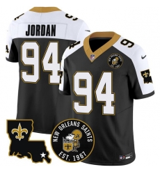 Men New Orleans Saints 94 Cameron Jordan Black F U S E EST 1967 Patch Vapor Stitched Jersey Men New Orleans Saints 94 Cameron Jordan Black F U S E EST 1967 Patch Vapor Stitched Jersey