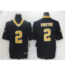 Men's New Orleans Saints #2 Jameis Winston Black Limited Jersey Men's New Orleans Saints #2 Jameis Winston Black Limited Jersey