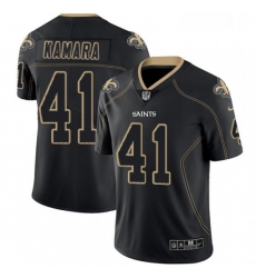 Mens Nike New Orleans Saints 41 Alvin Kamara Limited Lights Out Black Rush NFL Jersey Mens Nike New Orleans Saints 41 Alvin Kamara Limited Lights Out Black Rush NFL Jersey