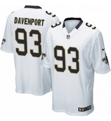 Mens Nike New Orleans Saints 93 Marcus Davenport Game White NFL Jersey Mens Nike New Orleans Saints 93 Marcus Davenport Game White NFL Jersey