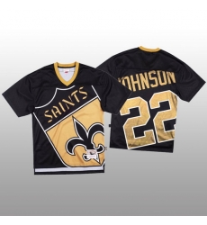 NFL New Orleans Saints 22 C J Gardner Johnson Black Men Mitchell 26 Nell Big Face Fashion Limited NFL Jersey NFL New Orleans Saints 22 C J Gardner Johnson Black Men Mitchell 26 Nell Big Face Fashion Limited NFL Jersey