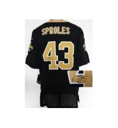 Nike New Orleans Saints 43 Darren Sproles Black Elite Signed NFL Jersey Nike New Orleans Saints 43 Darren Sproles Black Elite Signed NFL Jersey