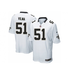 Nike New Orleans Saints 51 Jonathan Vilma White Game NFL Jersey Nike New Orleans Saints 51 Jonathan Vilma White Game NFL Jersey