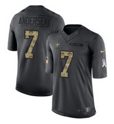 Nike Saints #7 Morten Andersen Black Mens Stitched NFL Limited 2016 Salute To Service Jersey Nike Saints #7 Morten Andersen Black Mens Stitched NFL Limited 2016 Salute To Service Jersey