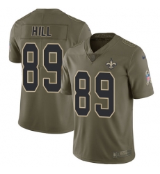 Nike Saints #89 Josh Hill Olive Mens Stitched NFL Limited 2017 Salute To Service Jersey Nike Saints #89 Josh Hill Olive Mens Stitched NFL Limited 2017 Salute To Service Jersey