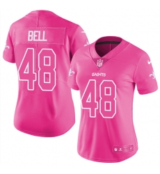 Nike Saints #48 Vonn Bell Pink Womens Stitched NFL Limited Rush Fashion Jersey Nike Saints #48 Vonn Bell Pink Womens Stitched NFL Limited Rush Fashion Jersey