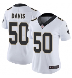 Nike Saints #50 DeMario Davis White Womens Stitched NFL Vapor Untouchable Limited Jersey Nike Saints #50 DeMario Davis White Womens Stitched NFL Vapor Untouchable Limited Jersey