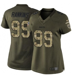 Nike Saints #99 Sheldon Rankins Green Womens Stitched NFL Limited Salute to Service Jersey Nike Saints #99 Sheldon Rankins Green Womens Stitched NFL Limited Salute to Service Jersey