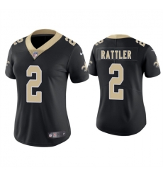 Women New Orleans Saints 2 Spencer Rattler Black 2025 Vapor Stitched Game Jersey Women New Orleans Saints 2 Spencer Rattler Black 2025 Vapor Stitched Game Jersey