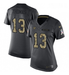Womens Nike New Orleans Saints 13 Michael Thomas Limited Black 2016 Salute to Service NFL Jersey Womens Nike New Orleans Saints 13 Michael Thomas Limited Black 2016 Salute to Service NFL Jersey