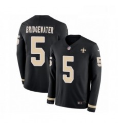 Youth Nike New Orleans Saints 5 Teddy Bridgewater Limited Black Therma Long Sleeve NFL Jersey Youth Nike New Orleans Saints 5 Teddy Bridgewater Limited Black Therma Long Sleeve NFL Jersey