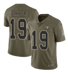 Youth Nike Saints #19 Ted Ginn Jr Olive Stitched NFL Limited 2017 Salute to Service Jersey Youth Nike Saints #19 Ted Ginn Jr Olive Stitched NFL Limited 2017 Salute to Service Jersey