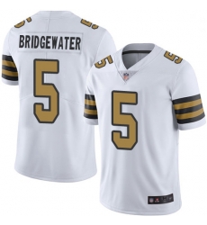 Youth Saints 5 Teddy Bridgewater White Stitched Football Limited Rush Jersey Youth Saints 5 Teddy Bridgewater White Stitched Football Limited Rush Jersey
