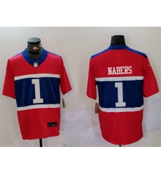 Men New York Giants 1 Malik Nabers Red 2024 F U S E Vapor Untouchable Limited Stitched Jersey Men New York Giants 1 Malik Nabers Red 2024 F U S E Vapor Untouchable Limited Stitched Jersey