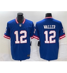 Men New York Giants 12 Darren Waller Blue Classic 2023 F U S E Vapor Untouchable Limited Stitched Jersey Men New York Giants 12 Darren Waller Blue Classic 2023 F U S E Vapor Untouchable Limited Stitched Jersey