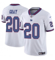 Men New York Giants 20 Eric Gray White Color Rush Limited Stitched Jersey Men New York Giants 20 Eric Gray White Color Rush Limited Stitched Jersey