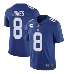 Men New York Giants 2022 #8 Daniel Jones Blue With 3-star C Patch Vapor Untouchable Limited Stitched NFL Jersey Men New York Giants 2022 #8 Daniel Jones Blue With 3-star C Patch Vapor Untouchable Limited Stitched NFL Jersey