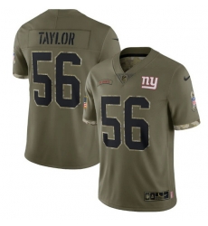 Men New York Giants 56 Lawrence Taylor Olive 2022 Salute To Service Limited Stitched Jersey Men New York Giants 56 Lawrence Taylor Olive 2022 Salute To Service Limited Stitched Jersey